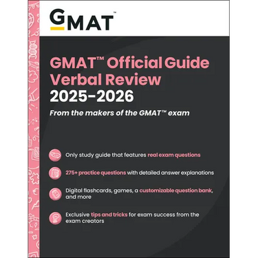 GMAT Official Guide Verbal Review 2025-2026: Book + Online Question Bank