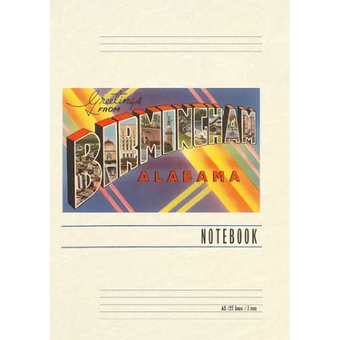 Vintage Lined Notebook Greetings from Birmingham