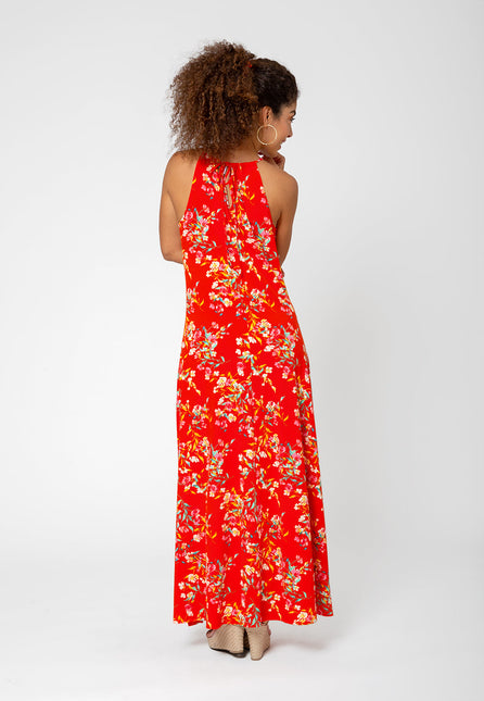 Leota Women's Cameron Maxi Dress in Watercolor Floral Grenadine Medium Lord & Taylor Red Size M by Steals
