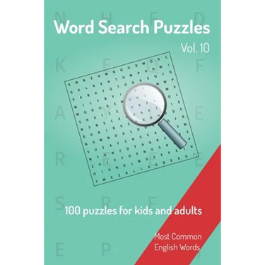 Word Search Puzzles - 100 puzzles for kids and adults: Most Common English Words - Easy to carry - 6x9in - 115 pages - 100 Puzzles and solutions