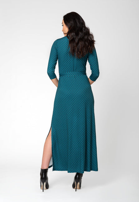 Leota Women's Perfect Wrap Maxi Dress Blue Size M by Steals