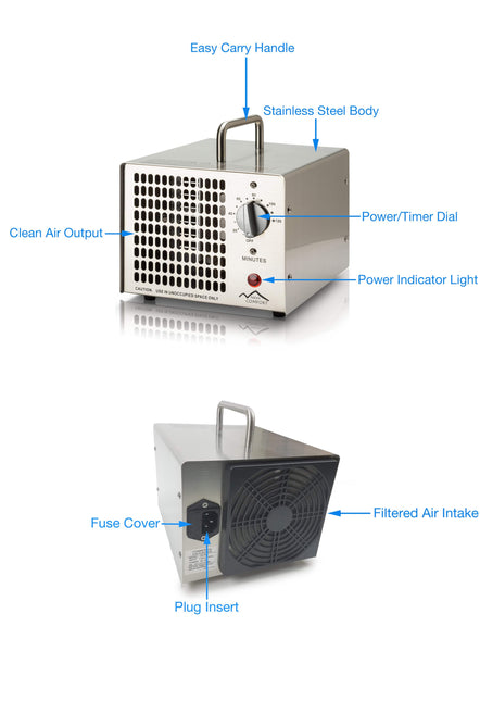 Silver New Comfort HE-500 Commercial Ozone Generator Air Purifier 8,500 mg/hr by Prolux by Prolux Cleaners