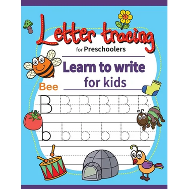 Letter tracing for preschoolers: learn to write for kids, letter tracing book, kindergarten workbook, alphabet flash cards. Practice handwriting workb