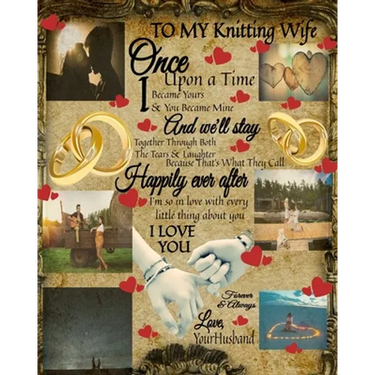 To My Knitting Wife Once Upon A Time I Became Yours & You Became Mine And We'll Stay Together Through Both The Tears & Laughter: 14th Anniversary Gift