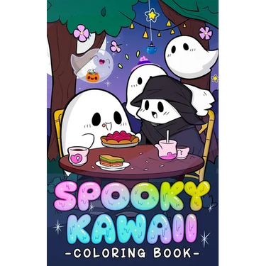 Spooky Kawaii Coloring Book: Mini Halloween Coloring Book For Kids
