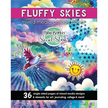 Fluffy Skies Secret Stash: Happy fluffy collage paper for art journaling, mixed media & more!