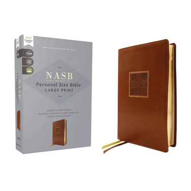 Nasb, Personal Size Bible, Large Print, Leathersoft, Brown, Red Letter, 1995 Text, Comfort Print