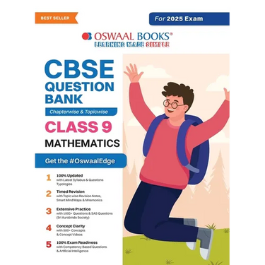 Oswaal CBSE Question Bank Class 9 Mathematics, Chapterwise and Topicwise Solved Papers For 2025 Exams