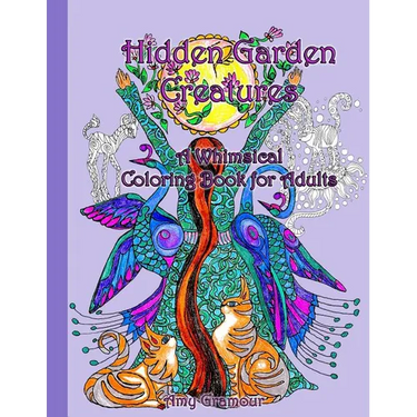 Hidden Garden Creatures: A Whimsical Coloring Book for Adults