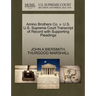 Amino Brothers Co. V. U.S. U.S. Supreme Court Transcript of Record with Supporting Pleadings