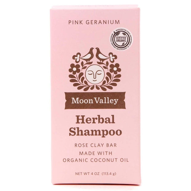 Moon Valley Organics Shampoo Bar 3.5 Oz. - Pink Geranium with Coconut Oil by FreeShippingAllOrders.com
