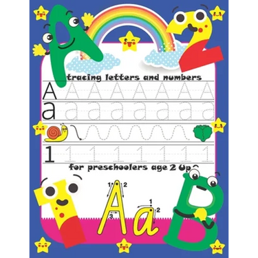 tracing letters and numbers for preschoolers age 2 up: Trace Letters: Alphabet Handwriting Practice workbook for kids-Preschool writing Workbook.110 p