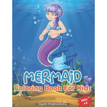 Mermaid Coloring Book For Kids Ages 4-8: An Easy, Large, Giant Simple Mermaids Coloring Pages for Toddlers, Kids Ages 2-4, Early Learning, Preschool,