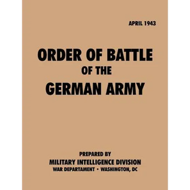 Order of Battle of the German Army, April 1943