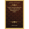 Critical And Miscellaneous Essays, Collected And Republished V4 (1865)