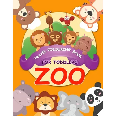 Travel colouring book for toddlers Zoo: colouring travel kit zoo animal colouring book for Kids Ages 2- 5