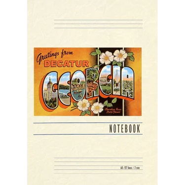 Vintage Lined Notebook Greetings from Decatur