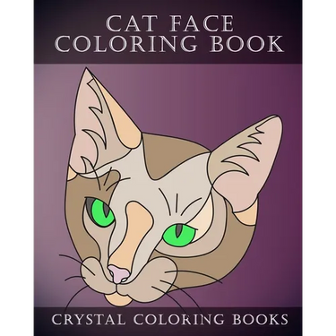 Cat Face Coloring Book: 30 Easy Line Drawing Cat Face Coloring Pages.