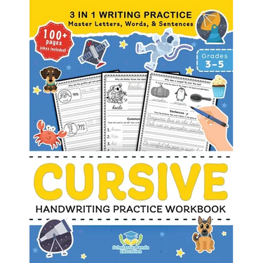 Cursive Handwriting Practice Workbook for 3rd 4th 5th Graders: Cursive Letter Tracing Book, Cursive Handwriting Workbook for Kids to Master Letters, W