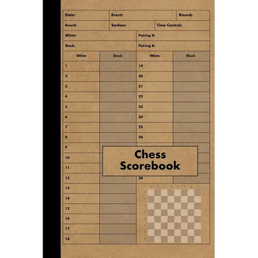 Chess Scorebook: 100 Games - Chess Workbook - Notation Scoresheets to Log Scores, Matches, Tournaments and Results - Score Pad