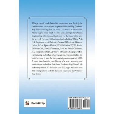 Professor Roy Yonce's Autobiography