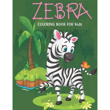 Zebra coloring book for kids: Kids coloring book with flower collection, stress remissive, and relaxation.