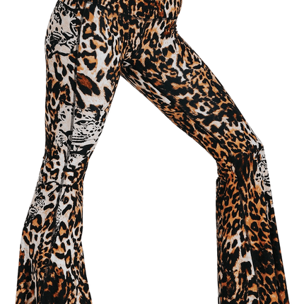 Wildcat Printed Bell Bottoms by Yoga Democracy - Vysn