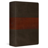 ESV Large Print Personal Size Bible, Red Letter, Thumb Indexed (Trutone, Forest/Tan, Trail Design)