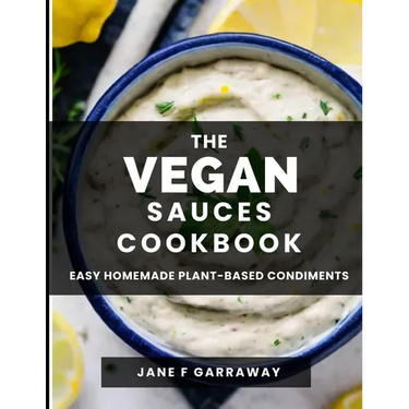 The Vegan Sauces Cookbook: 70+ Quick and Easy Homemade Delicious Plant-Based Recipes For Salad Dressings, Dips, Salsas, and Condiments Includes O
