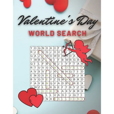 Valentine's Day Word Search Book: : Large Print Word Search puzzle books, Valentine's day gift for kids and adults