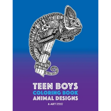 Teen Boys Coloring Book: Animal Designs: Complex Animal Drawings for Older Boys & Teenagers; Zendoodle Lions, Wolves, Bears, Snakes, Spiders, Scorpion
