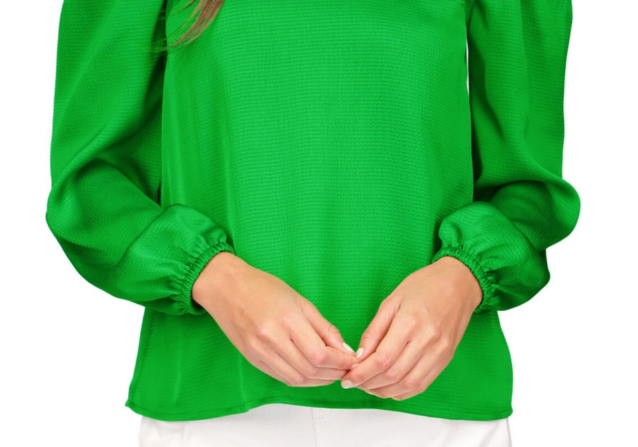 Michael Kors Women's Satin Cold Shoulder Top Green by Steals