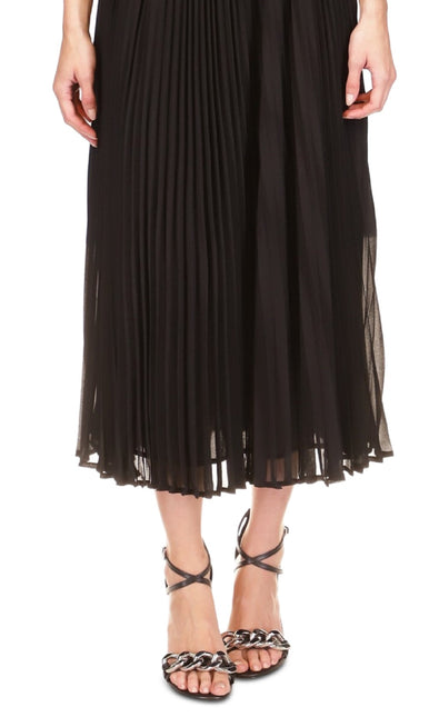 Michael Kors Women's Pleated Midi Skirt Black by Steals