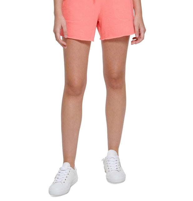 Calvin Klein Women's Ribbed Waistband Shorts Orange by Steals