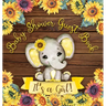 Our Little Sunshine: A Cute Sunflower and Elephant Themed Square Hardcover Baby Shower Guest Book for Girls - Includes Sign-In Pages, Wishes & Advice,
