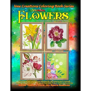 New Creations Coloring Book Series: Watercolor Flowers