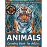Animals Coloring Book for Adults: 50+ Intricate Designs for Stress Relief and Mindfulness - Relaxing Pages Featuring Cute Cats, Dogs, Owls, Lions, and