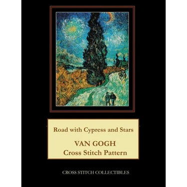 Road with Cypress and Stars: Van Gogh Cross Stitch Pattern