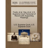 Fowle, Et Al. Hay, Et Al. U.S. Supreme Court Transcript of Record with Supporting Pleadings