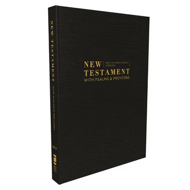 Niv, New Testament with Psalms and Proverbs, Pocket-Sized, Paperback, Black, Comfort Print