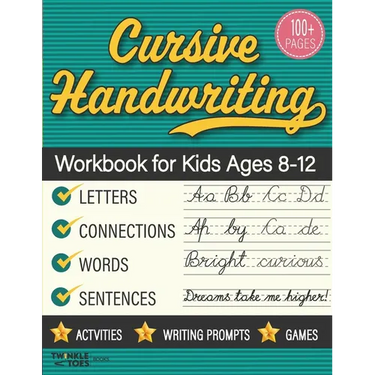 Cursive Handwriting Workbook for Kids Ages 8-12: Step-by-Step Practice Book With Exercises for Elementary Students