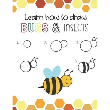 Learn How to Draw Insects and Bugs: Fun for boys and girls, Learn How to draw bumbe bees, butteflies, grasshopper, dragonflies and many more animals!