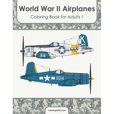 World War II Airplanes Coloring Book for Adults 1