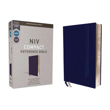Niv, Reference Bible, Compact, Leathersoft, Blue, Red Letter, Comfort Print