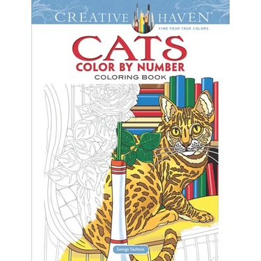 Creative Haven Cats Color by Number Coloring Book