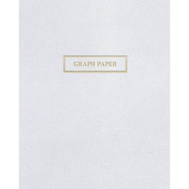 Graph Paper: Executive Style Composition Notebook - White Leather Style, Softcover - 8 x 10 - 100 pages (Office Essentials)