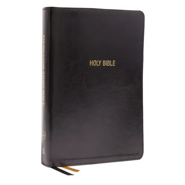 Kjv, Foundation Study Bible, Large Print, Leathersoft, Black, Red Letter, Comfort Print: Holy Bible, King James Version