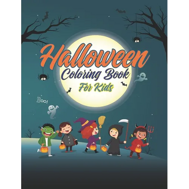 Halloween Coloring Book For Kids: Glossy cover, 8.5 x 11 inches