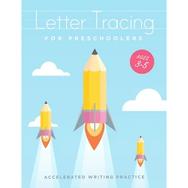 Letter Tracing For Preschoolers Ages 3-5: Learn to write activity workbooks, abc alphabet writing paper lines. Kindergarten preschoolers handwriting p
