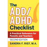 The Add / ADHD Checklist: A Practical Reference for Parents and Teachers